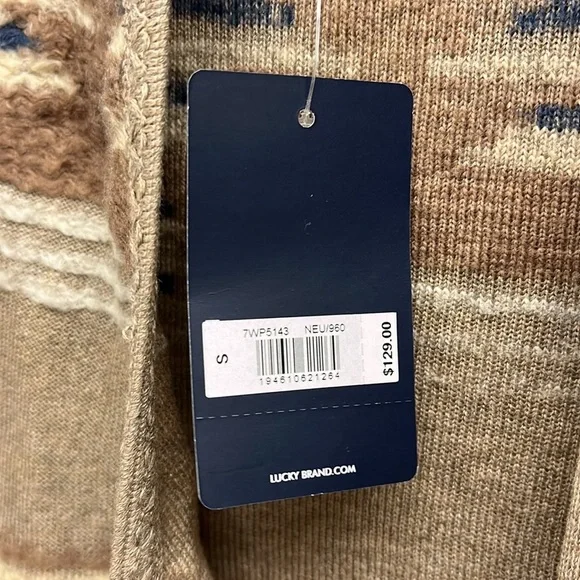 Lucky Brand Southwest Style Open Front Cardigan with Fringe bottom S - Picture 4 of 7